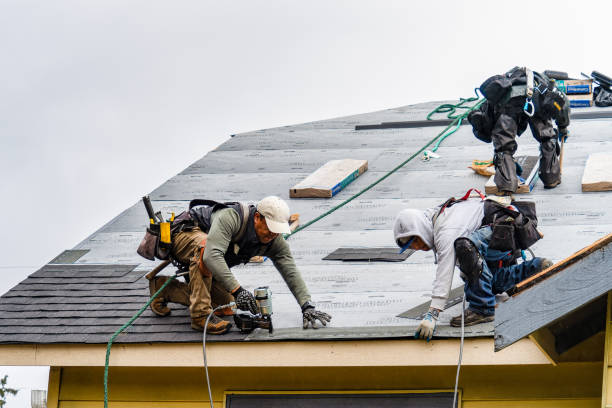 Professional Gutter Installation technician working in Hawley, MN
